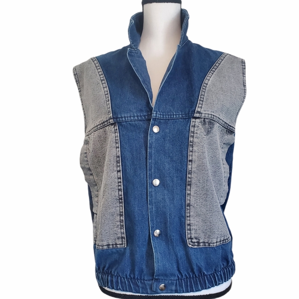 Retro 90's denim vest